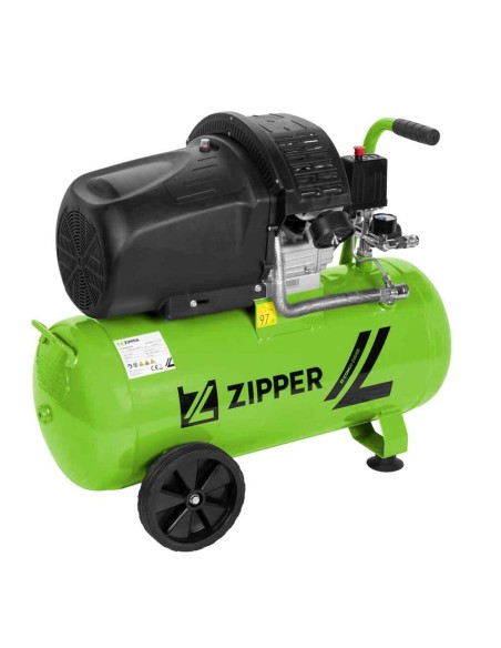 3 - Compresseur d'air huile lubrifie avec accessoires 50lt Zipper zi-com50-2v510e