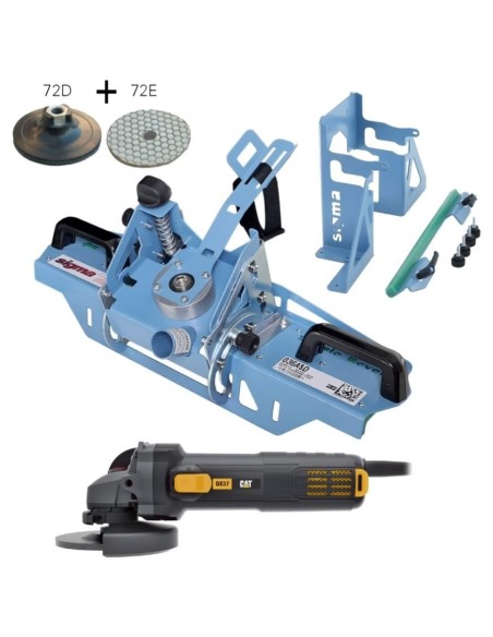 SIGMA SIMPLE BEVEL 36A5D + KIT FIXATION 36C4 + MEULEUSE D'ANGLE CAT DX37