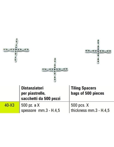 1 - Entretoise de carrelage x Sigma 40-x3 500 pižêces žëpaisseur mm 3 - h.4,5