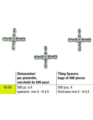 1 - Entretoise de carrelage x Sigma 40-x5 500 pižêces žëpaisseur mm 5 - h.4,5