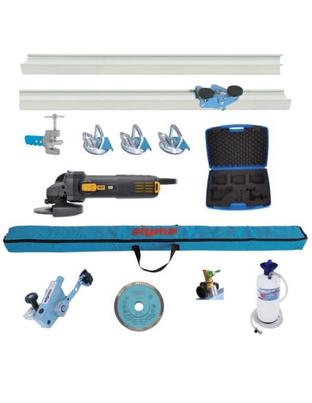 1 - Coupe carreaux Sigma 8ae2 332cm +keraflex ext +waterkit +meuleuse angle cat dx37