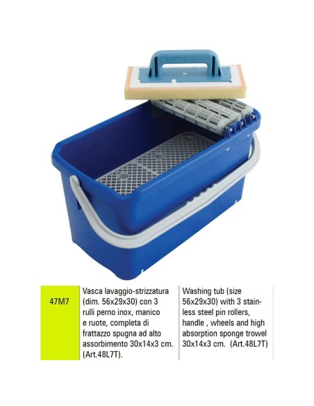 1 - Seau de levage levage-essorage Sigma 47m7 avec žëponge haute absorption Sigma 48l7