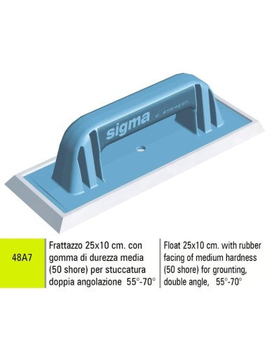 1 - Talochon 25x10 cm Sigma 48a7 avec caoutchouc pour le scellement angle double 55°-70°