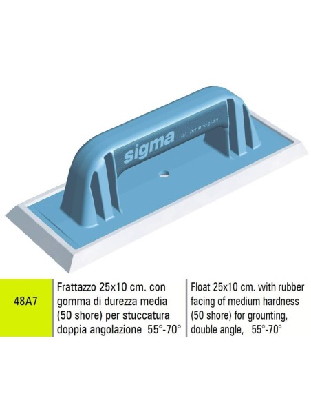 1 - Talochon 25x10 cm Sigma 48a7 avec caoutchouc pour le scellement angle double 55°-70°