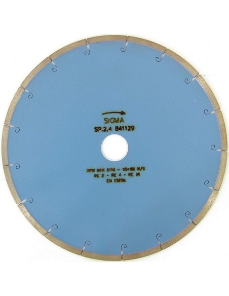 1 - Disque de diamant Sigma 79c žÿ250 trou 30 mm epaisseur 2,5mm pour la coupe humide