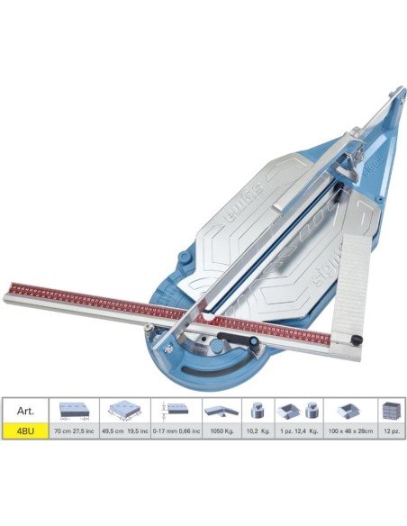 Coupe carrelage SIGMA 4bu cm 70 gravure traction + tapis pour mosaique 64b2