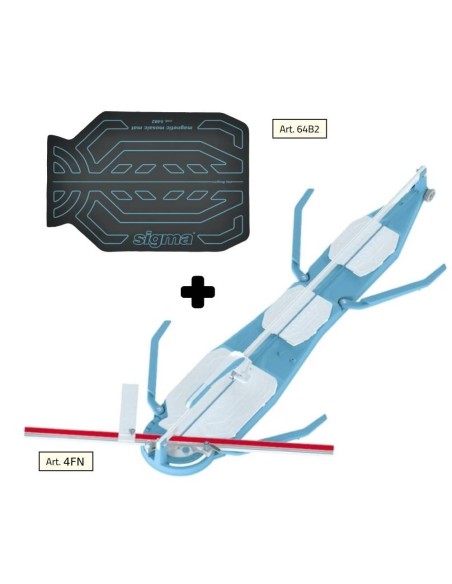 Coupe carrelage SIGMA 4fn cm 155 gravure par poussee + tapis pour mosaique 64b2