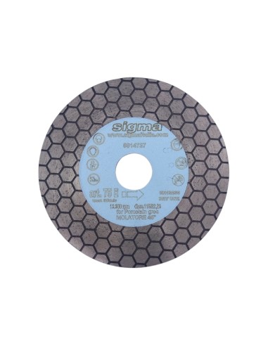 1 - Disque diamante longue duree d 115 pour la coupe et le meulage Sigma 075e