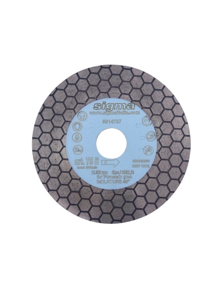 1 - Disque diamante longue duree d 115 pour la coupe et le meulage Sigma 075e