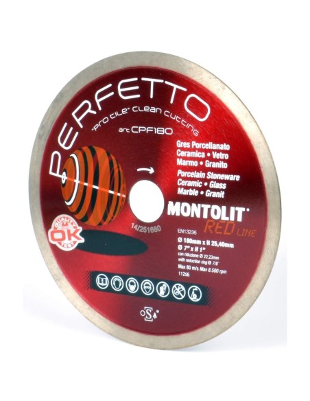 1 - DISQUE DE DIAMANT 200 MM POUR GRŽêS EMAILLŽë ET DELICAT VERRE MARBRE GRANITE MONTOLIT CERMONT CPF200