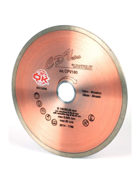 1 - DISQUE DE DIAMANT 180 MM POUR CARREAUX EN VERRE MONTOLIT CERMONT CPV180