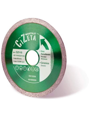 1 - DISQUE DE DIAMANT POUR GRŽêS VITRIFIŽë ET CŽëRAMIQUE COMPACTE MONTOLIT CERMONT CZ