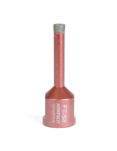 1 - FRAISE DIAMANTÉE POUR PERÇAGE A SEC ET EAU Ø 8 MM MONTOLIT MONDRILLO FT-S8