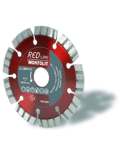 1 - DISQUE DE DIAMANT 115 MM POUR BŽëTON GRANIT PORPHYRE PIERRE DURE MONTOLIT LASERMONT LBH115