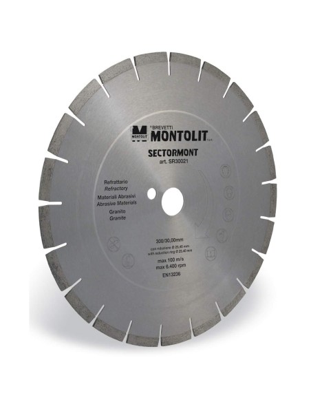 1 - DISQUE DE DIAMANT 350 MM POUR RŽëFRACTAIRE MATERIAUX ABRASIFS GRANIT PORPHYRE MONTOLIT SECTORMONT SR35025