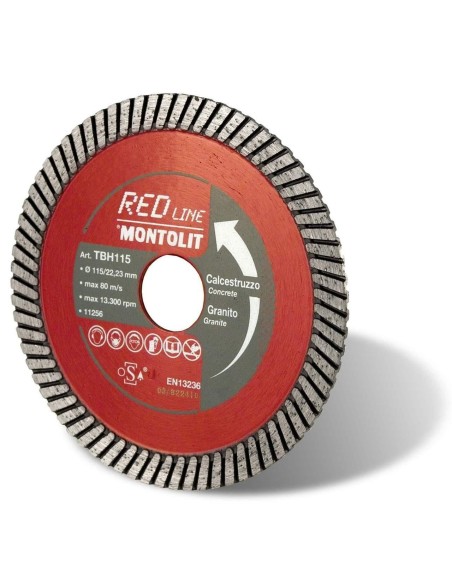 1 - DISQUE DE DIAMANT 125 MM POUR BŽëTON ET GRANIT MONTOLIT TURMONT TBH125