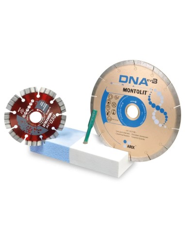 2 - Meule double grain pour dressage 206x73x30mm Montolit 395-2u