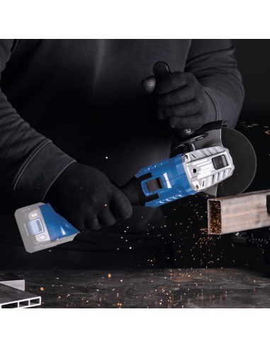 3 - Meuleuse d'Angle sans Fil 20V 125mm avec Disques et Coffret Scheppach c-atb15/1-x