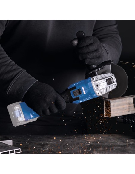 3 - Meuleuse d'Angle sans Fil 20V 125mm avec Disques et Coffret Scheppach c-atb15/1-x