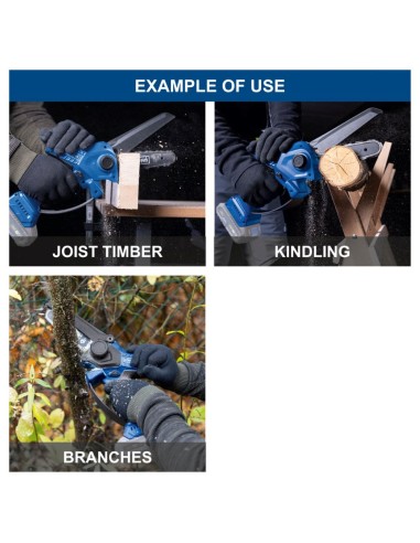 6 - Élagueuse 20V avec Batterie 4.0Ah et Chargeur IXES – Scheppach BC‑PS150‑X