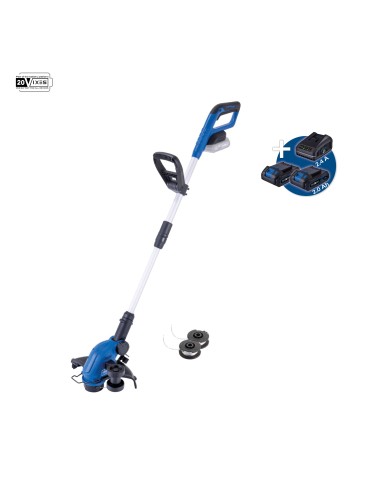 1 - Coupe-bordures 20V + 2x Batteries 2Ah & Chargeur Scheppach C-LT300-X