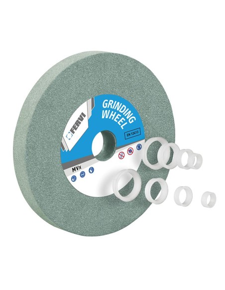 1 - Meuleuse abrasive en carbure de silicium de 80 grains 250x25x32 mm Fervi mv14/80