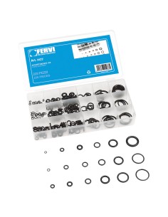 1 - Coffret de joints toriques 225 pcs caoutchouc pouces plomberie fervi 0177