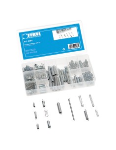 1 - Assortiment de 200 ressorts compression extension fervi 0180