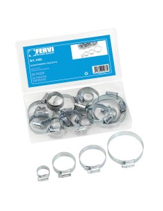 1 - Coffre de 20 colliers pour tuyaux atelier fervi 0261