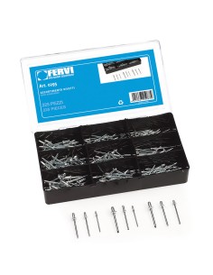 1 - Coffret de 225 rivets rivet assortis aluminium fervi 0295