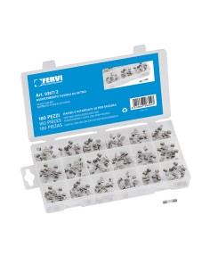 1 - Sortiment de 180 fusibles en verre fusible 100 - 800 ma fervi 0307/2