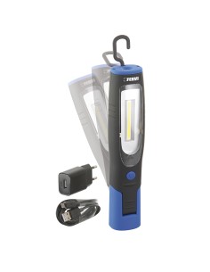 1 - Lampe torche rechargeable à led cob de travail fervi 0401