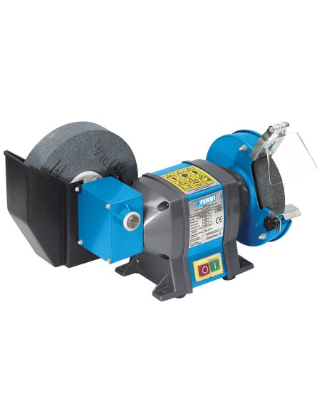 1 - Touret à meuler avec 1 meule à eau et à sec 350w fervi 0377