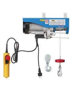 1 - Treuil palan electrique levage a cable 200 / 400 kg telecommande fervi 0600