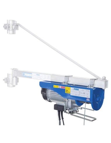 2 - Treuil palan electrique levage a cable 200 / 400 kg telecommande fervi 0600