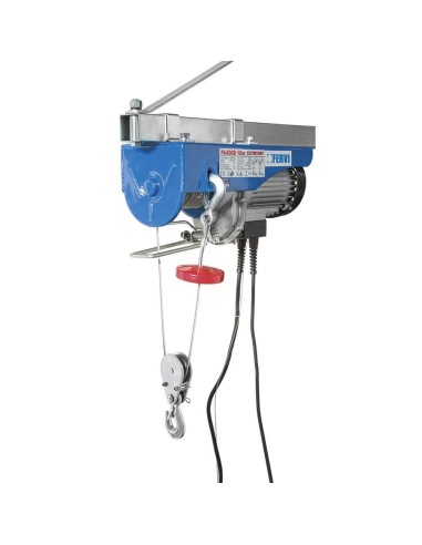 3 - Treuil palan electrique levage a cable 200 / 400 kg telecommande fervi 0600