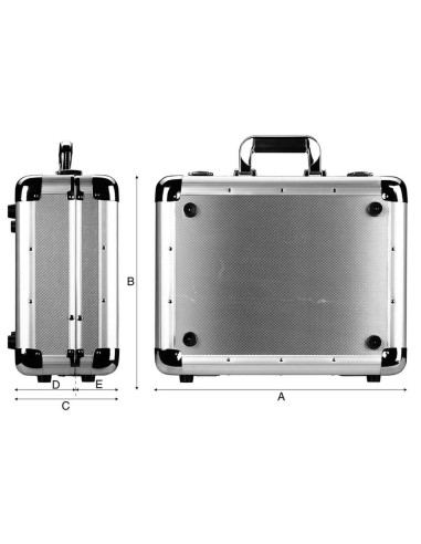 2 - Valise mallette malette outils en aluminium de travail fervi 0680