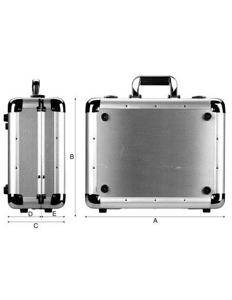 2 - Valise mallette malette outils en aluminium de travail fervi 0681