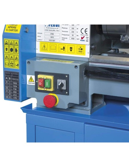 2 - Tour à métaux d'étabil 520 mm avec variateur fervi 0708