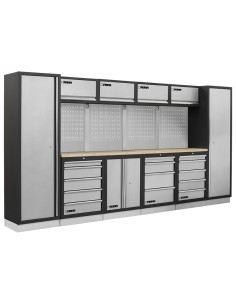 1 - Mobiliers d'atelier ensemble etabli râtelier armoire garage fervi a007a