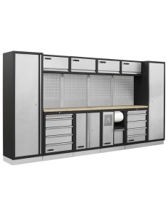 1 - Mobiliers d'atelier ensemble etabli râtelier armoire garage fervi a007b