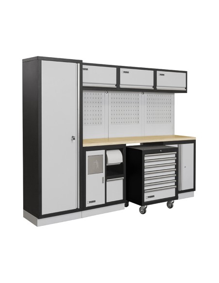 1 - Mobiliers d'atelier ensemble etabli râtelier armoire garage fervi a007e