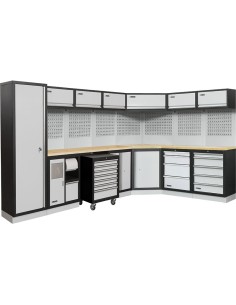 1 - Mobiliers d'atelier ensemble etabli râtelier armoire garage fervi a007h