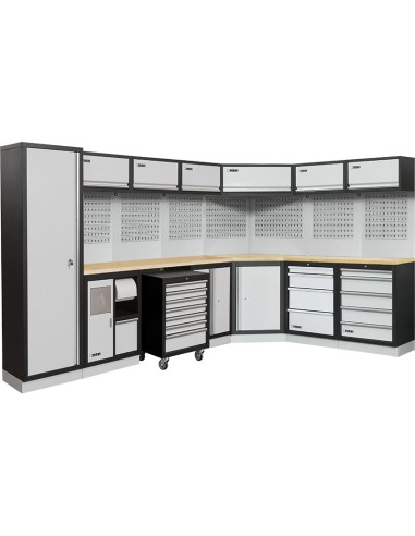 1 - Mobiliers d'atelier ensemble etabli râtelier armoire garage fervi a007h