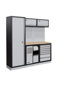 1 - Mobiliers d'atelier ensemble etabli râtelier armoire garage fervi a007i