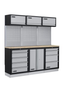 1 - Mobiliers d'atelier ensemble etabli râtelier armoire garage fervi a007n