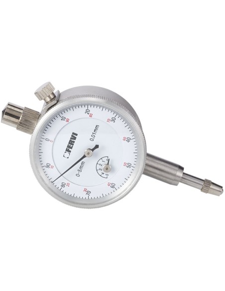 1 - Comparateur de prècision 0,01 mm à aiguille 0-5 mm fervi c002/42