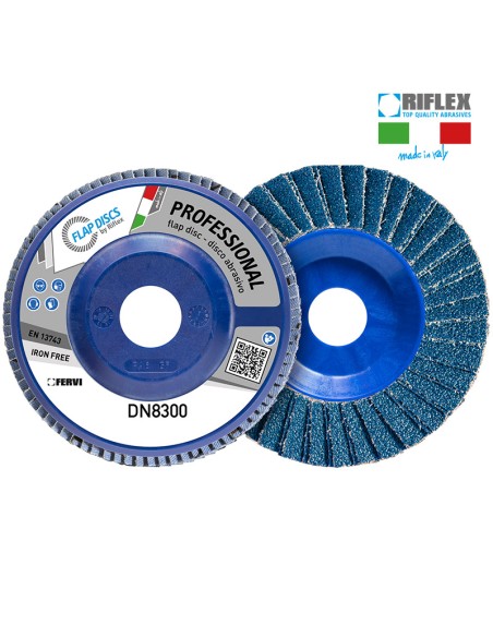 1 - Disque abrrasif a lamelle 180 mm zirconium grain 40 fervi dn8300.182