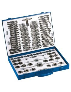 1 - 110 PIÈCES COFFRET DE TARAUDS ET FILIÈRES EN ACIER TUNGSTÈNE M2-M18 FERVI M218