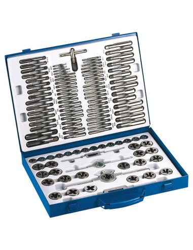 1 - 110 PIÈCES COFFRET DE TARAUDS ET FILIÈRES EN ACIER TUNGSTÈNE M2-M18 FERVI M218